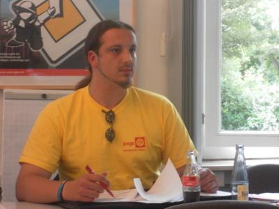 Harry Gosch, Vorsitzender der jungen IG BAU Hamburg Harry Gosch, Vorsitzender der jungen IG BAU Hamburg
