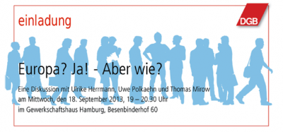 Werbe-Flyer zur Europa-Veranstaltung Werbe-Flyer zur Europa-Veranstaltung